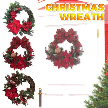 Christmas Wreath Door Wall Ornament Garland Decoration Christmas Present decoracion navidad addobbi natalizi ornaments 2020
Christmas Wreath Door Wall Ornament Garland Decoration Christmas Present decoracion navidad addobbi natalizi ornaments 2020