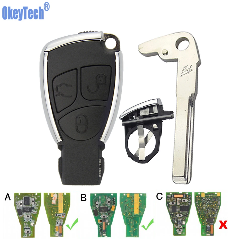 OkeyTech for Mercedes Benz CLS CE W203 W204 Fortwo Smart Key Card Modified Remote Car Key Case Fob Insert Blank Blade 3 Button
OkeyTech for Mercedes Benz CLS CE W203 W204 Fortwo Smart Key Card Modified Remote Car Key Case Fob Insert Blank Blade 3 Button