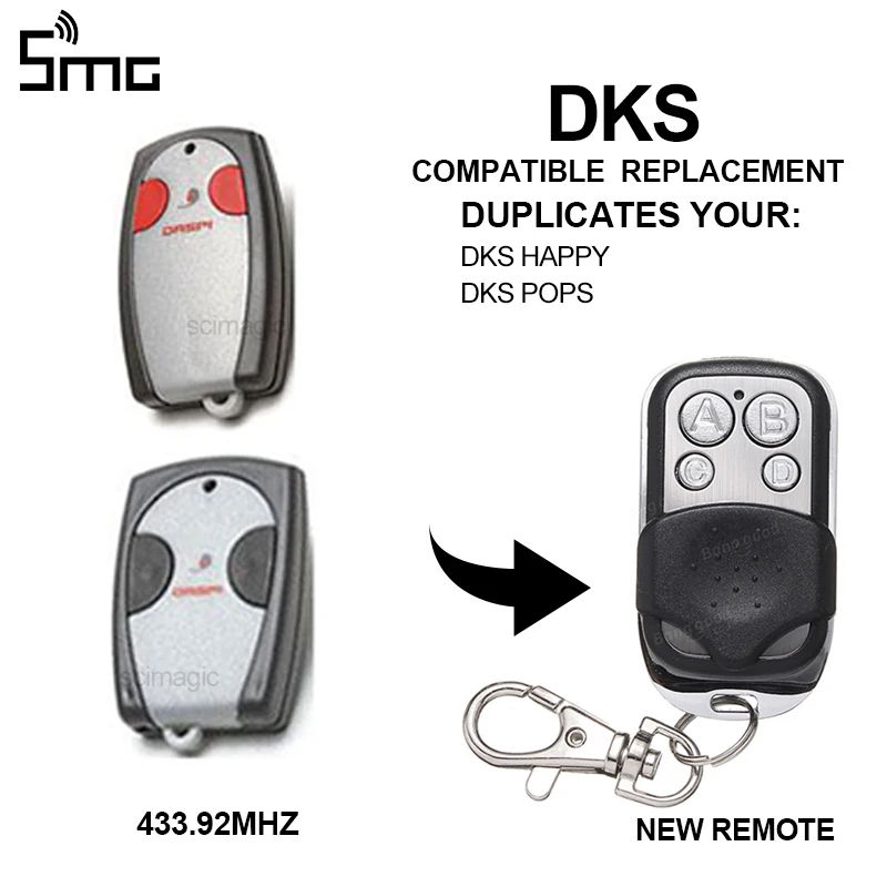 DKS HAPPY DKS POPS 433.92 Mhz Duplicator Copy Wireless For Door Code Remote Control Duplicate Key Fob 433MHZ Cloning Gate Garage
DKS HAPPY DKS POPS 433.92 Mhz Duplicator Copy Wireless For Door Code Remote Control Duplicate Key Fob 433MHZ Cloning Gate Garage