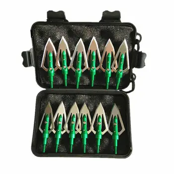 12Pcs Flat Arrowheads 100 grain 0.9" Cut Crossbow Compound Bow Hunting Points with Black Plastic Portable Case
12Pcs Flat Arrowheads 100 grain 0.9" Cut Crossbow Compound Bow Hunting Points with Black Plastic Portable Case