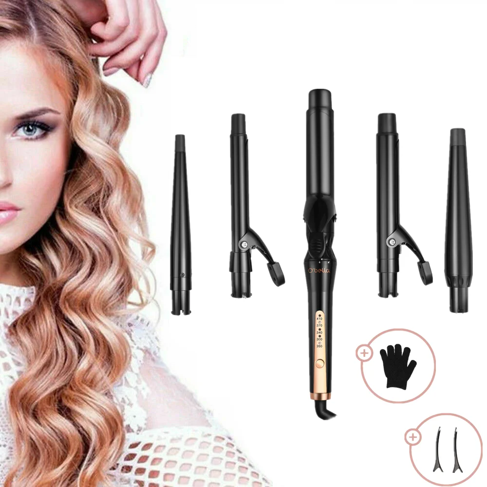 O Bella C83 5 In 1 Hair Curling Iron 9 32mm Ceramic Hair Wand Curler Electric Hair Styler Curls Professional Hair Curlers Roller Curling Irons Aliexpress