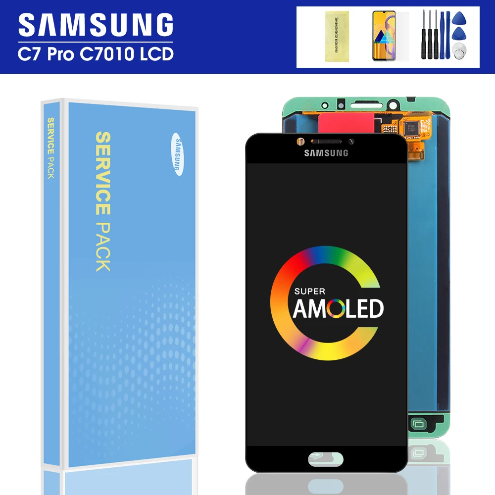 Замена оригинальных LCDs C7 Pro для Samsung Galaxy C7010 ЖК дисплей телефона сенсорный экран