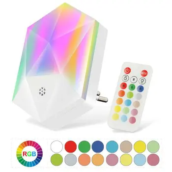 Remote control colorful night light PC Plug-in nursing lamp Multiple RGB mode switching light-controlled bedside lights 1 Set
Remote control colorful night light PC Plug-in nursing lamp Multiple RGB mode switching light-controlled bedside lights 1 Set