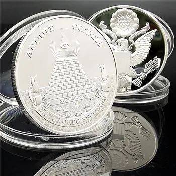 Freemason coin Masonic challenge coins with all-seeing eye US Dollar Silver coin with Pyramid Masonic coin collection
Freemason coin Masonic challenge coins with all-seeing eye US Dollar Silver coin with Pyramid Masonic coin collection