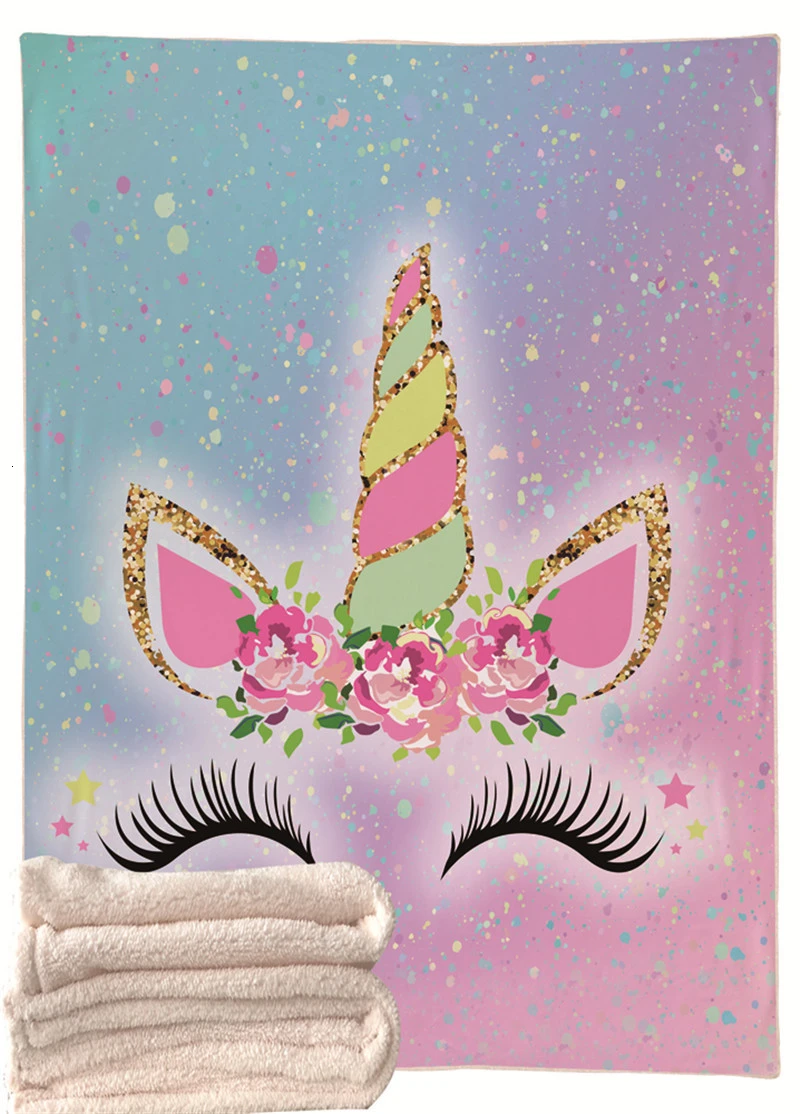 Unicorn Fluffy Throw Blankets Unicorn Fluffy Throw Blankets