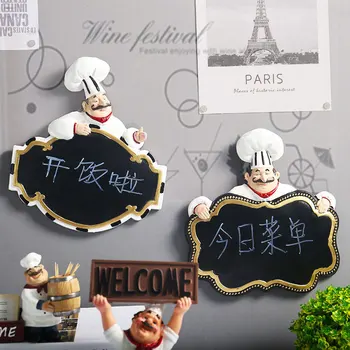 Crafts Resin Chef Statue DIY Rewritable Chalkboard Notice Sign board Kitchen restaurant wall Hanging decoration for home 
Crafts Resin Chef Statue DIY Rewritable Chalkboard Notice Sign board Kitchen restaurant wall Hanging decoration for home