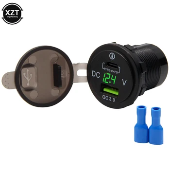 36W Fast PD USB-C Car Charger USB Quick Charge PD QC3.0 Type C Socket W/ LED Digital Voltmeter Universal Power Outlet
36W Fast PD USB-C Car Charger USB Quick Charge PD QC3.0 Type C Socket W/ LED Digital Voltmeter Universal Power Outlet