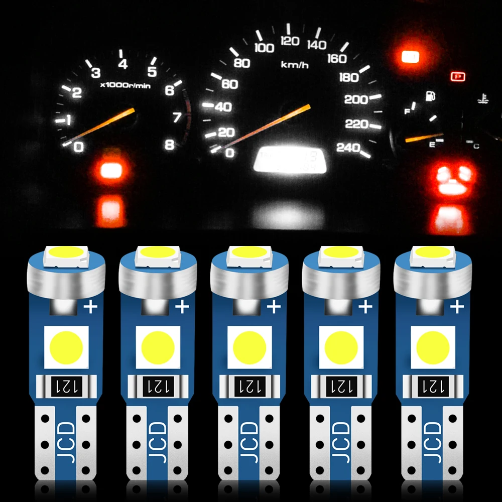 Светодиодные лампы T5 W3W W1.2W 10 шт. для Opel Astra j Insignia g Corsa Zafira b Mokka Vivaro Meriva | Автомобили и