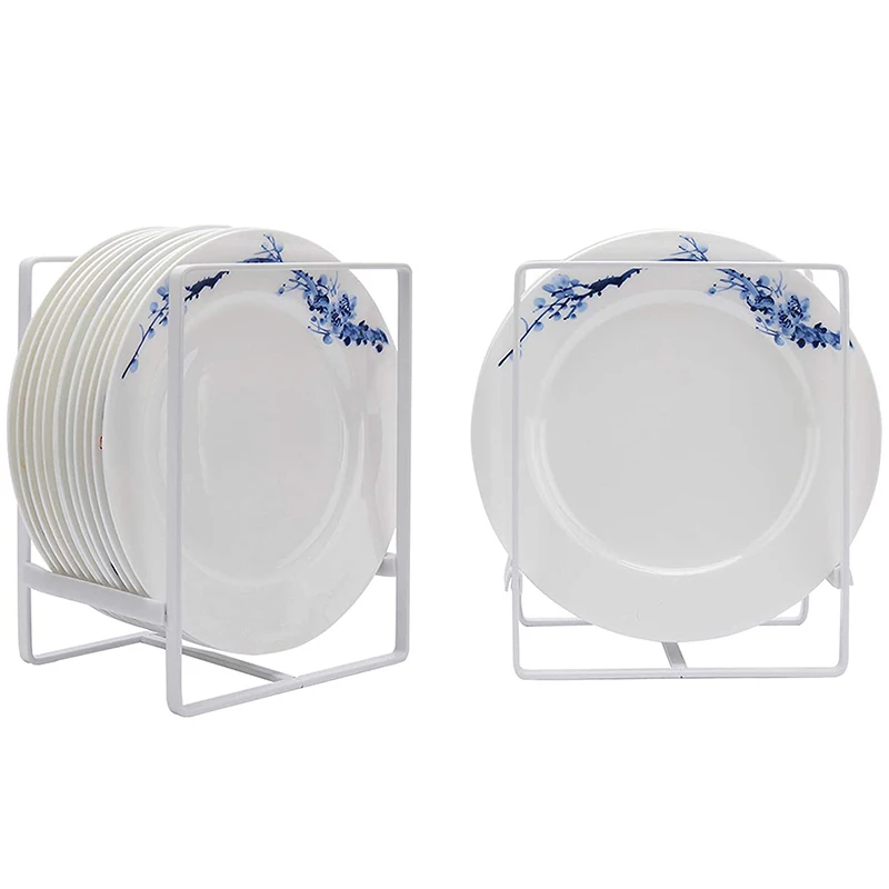 Plate Holders Organizer for Kitchen Metal Dish Storage Dying Display Rack for Cabinet, Counter, 2 Pack (White,Large)
Plate Holders Organizer for Kitchen Metal Dish Storage Dying Display Rack for Cabinet, Counter, 2 Pack (White,Large)