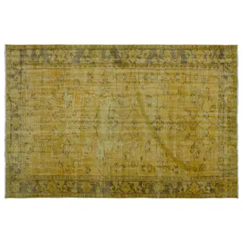 Handmade Yellow Vintage Overdyed Turkish Area Rug 171x262 Cm-5'7''X8'7'' 
Handmade Yellow Vintage Overdyed Turkish Area Rug 171x262 Cm-5'7''X8'7''
