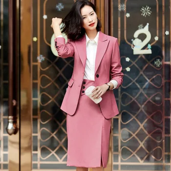 2020 New Long-Sleeved Knee Length Skirt Suit Business Women's Elegant Slit Up Skirt Jacket Uniform Plus Size 2 Piece Set Women
2020 New Long-Sleeved Knee Length Skirt Suit Business Women's Elegant Slit Up Skirt Jacket Uniform Plus Size 2 Piece Set Women