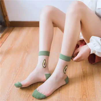 Woman Socks Transparent Glass Fiber Woman Socks Fruits Card Silk Stockings Floret Beef Tallow If Socks 
Woman Socks Transparent Glass Fiber Woman Socks Fruits Card Silk Stockings Floret Beef Tallow If Socks
