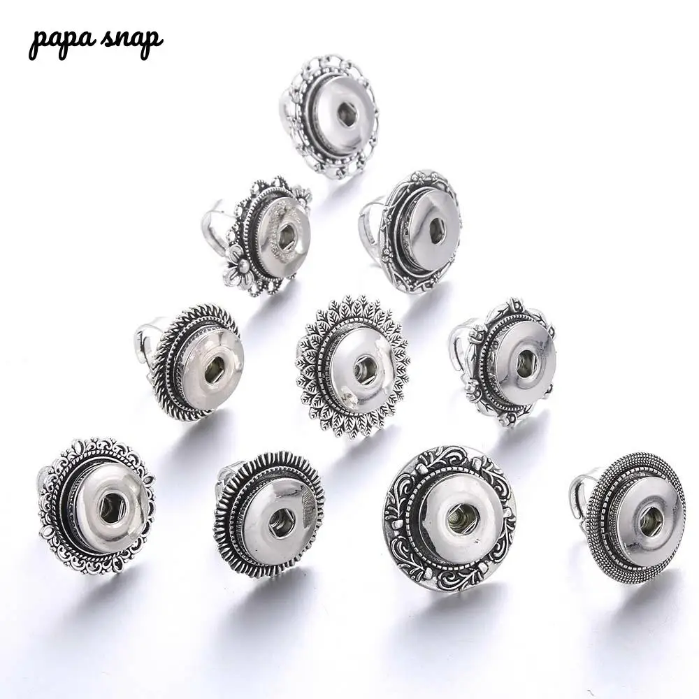New 5pcs 18mm snap button Ring 18mm Metal buttons Rings Retro fashion snap ring flexible adjustable women snaps jewelry
New 5pcs 18mm snap button Ring 18mm Metal buttons Rings Retro fashion snap ring flexible adjustable women snaps jewelry