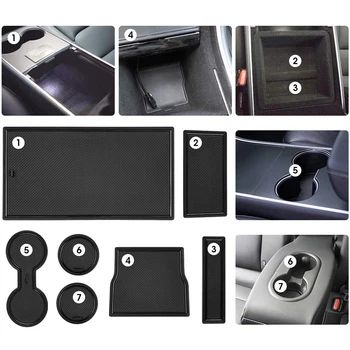 Suitable for Tesla Model 3 Center Console Door Slot Mat Armrest Box Storage Mat Dustproof Protective Cup Holder Pads Set of 7
Suitable for Tesla Model 3 Center Console Door Slot Mat Armrest Box Storage Mat Dustproof Protective Cup Holder Pads Set of 7