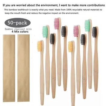 50pcs/set Environmental Natural Soft Toothbrush Pure Bamboo Paper Bag Wooden Handle Toothbrushes Dental Care Tools
50pcs/set Environmental Natural Soft Toothbrush Pure Bamboo Paper Bag Wooden Handle Toothbrushes Dental Care Tools