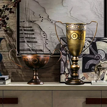 Classical Goblet Retro Nostalgic Wrought Iron Gold NO 1 Trophy Home Decor Accessories Figurine Living Room Ornament Office Gifts
Classical Goblet Retro Nostalgic Wrought Iron Gold NO 1 Trophy Home Decor Accessories Figurine Living Room Ornament Office Gifts