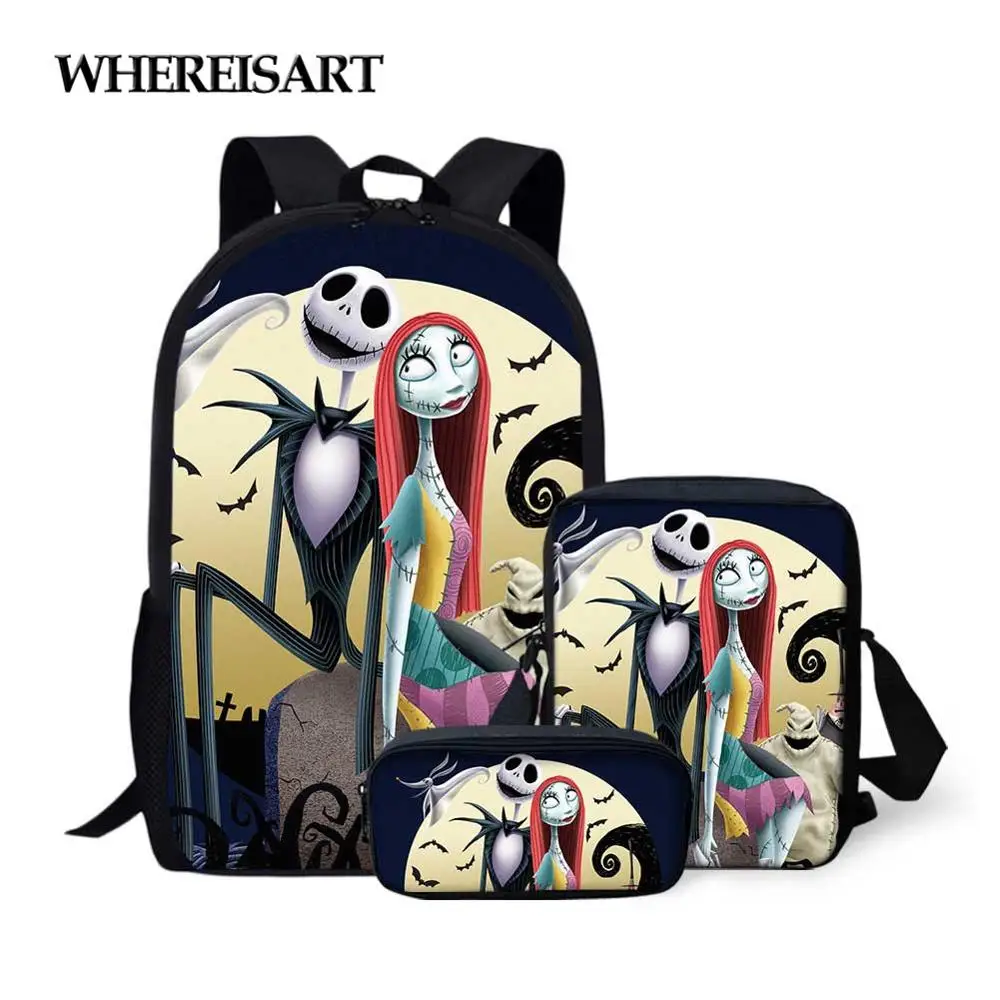 WHEREISART Fashion Backpack The Nightmare Before Christmas Pattern 3PCs/Set Kids School Bags Teenagers Book-Bags Plecak Zestaw
WHEREISART Fashion Backpack The Nightmare Before Christmas Pattern 3PCs/Set Kids School Bags Teenagers Book-Bags Plecak Zestaw