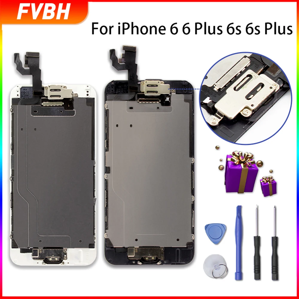 Full Set Assembly LCD for iPhone 6 6s 6 Plus 6s Plus Complete Display Touch Screen Replacement wit Repair Tools + Tempered Film
Full Set Assembly LCD for iPhone 6 6s 6 Plus 6s Plus Complete Display Touch Screen Replacement wit Repair Tools + Tempered Film