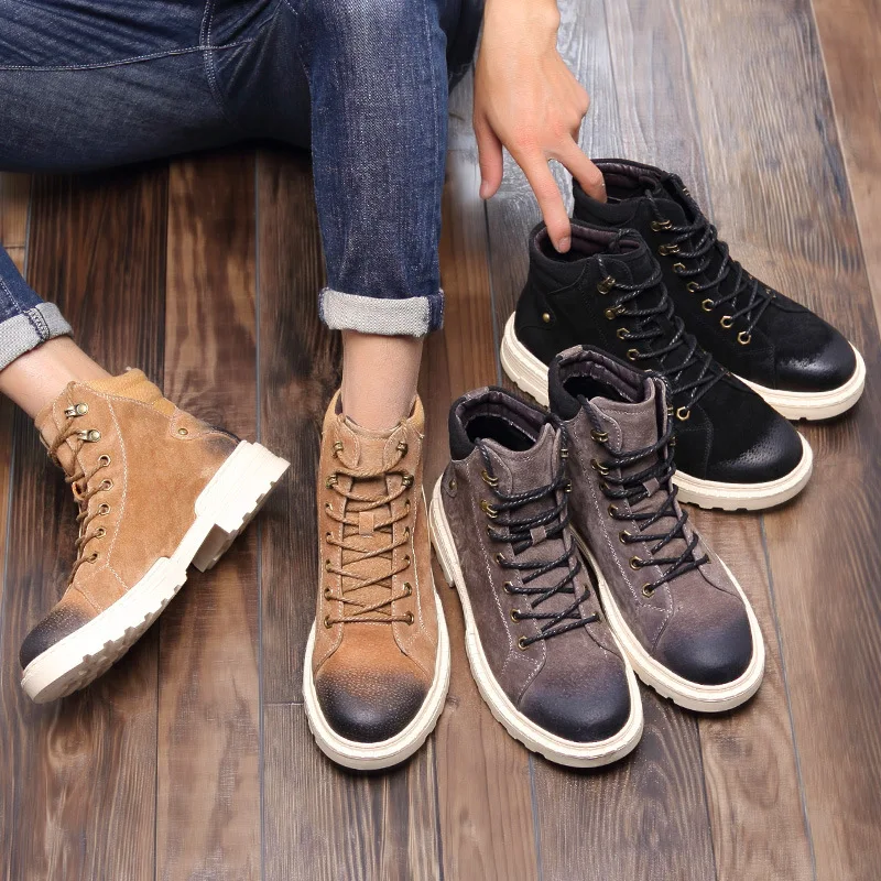 2018 Winter Men Hight-top England Mid-top Shoes New Style plus Velvet Extra High Worker Boot Martin Boots Men's Ulzzang
2018 Winter Men Hight-top England Mid-top Shoes New Style plus Velvet Extra High Worker Boot Martin Boots Men's Ulzzang