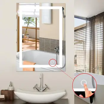 Horizontal LED Lighted Bath Mirrors Vanity Wall Cosmetic Makeup Mirror With Touch Button Rectangular Bathroom Decorations HWC
Horizontal LED Lighted Bath Mirrors Vanity Wall Cosmetic Makeup Mirror With Touch Button Rectangular Bathroom Decorations HWC