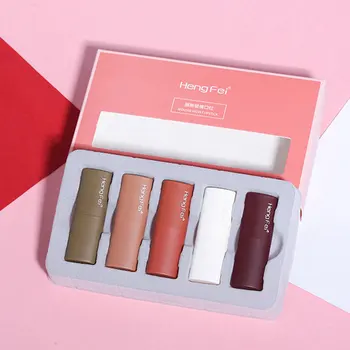 5 Pcs Mini Matte Lipstick Set Velvet Makeup Makeup Long Lasting Waterproof Moisturizing Lipstick Set Hot Sale Explosion Red No. 
5 Pcs Mini Matte Lipstick Set Velvet Makeup Makeup Long Lasting Waterproof Moisturizing Lipstick Set Hot Sale Explosion Red No.