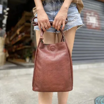 The first layer of leather tote bag simple and versatile messenger shoulder bag bucket bag leather large capacity soft
The first layer of leather tote bag simple and versatile messenger shoulder bag bucket bag leather large capacity soft