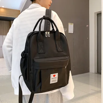 Fashion Backpack Nylon Cloth Waterproof Material Student Computer Backpack Large Capacity Travel Backpack Literary Style
Fashion Backpack Nylon Cloth Waterproof Material Student Computer Backpack Large Capacity Travel Backpack Literary Style