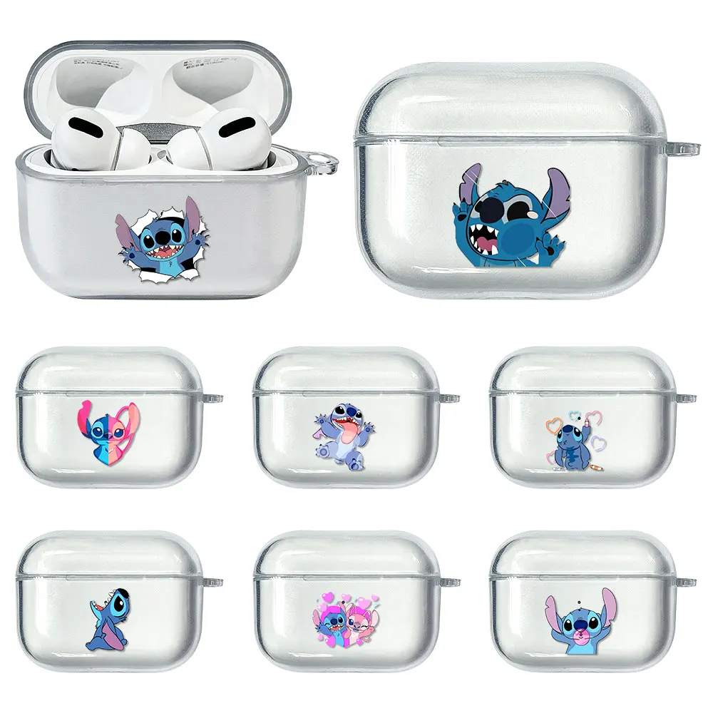 Прозрачный чехол Lilo & Stitch для Apple AirPods Pro мягкий из ТПУ Bluetooth наушников с зарядкой 3