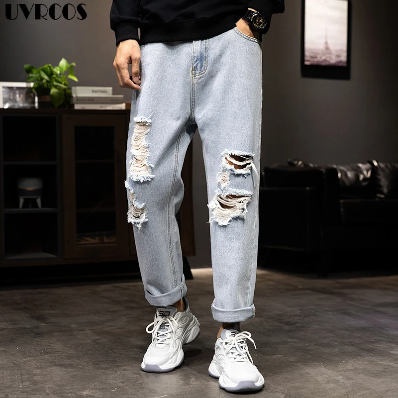 Men's Ripped Jeans Straight Fashion Wide Leg Jeans Straight The New Jeans For Men Winter2020
Men's Ripped Jeans Straight Fashion Wide Leg Jeans Straight The New Jeans For Men Winter2020