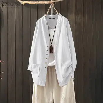 ZANZEA Plus Size Women Tops and Blouses Office Lady Work White OL Tunic Tops Casual Long Sleeve Shirt Buttons Blusas Chemise 5XL
ZANZEA Plus Size Women Tops and Blouses Office Lady Work White OL Tunic Tops Casual Long Sleeve Shirt Buttons Blusas Chemise 5XL