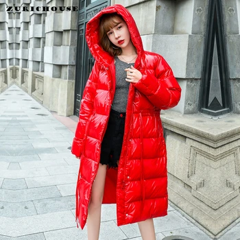 ZURICHOUSE Winter Down Coat Woman Long Jacket 2020 Fashion Glossy Warm Slim Drawstring Hooded Down Jacket Women's Parka
ZURICHOUSE Winter Down Coat Woman Long Jacket 2020 Fashion Glossy Warm Slim Drawstring Hooded Down Jacket Women's Parka