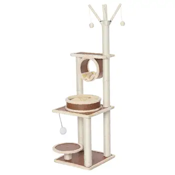 H120/140CM Cat Tree House Kitten Furniture Scratch Solid Wood for Cats Climbing Frame Pet Cat Condos Climbing Tree Toys Nest
H120/140CM Cat Tree House Kitten Furniture Scratch Solid Wood for Cats Climbing Frame Pet Cat Condos Climbing Tree Toys Nest