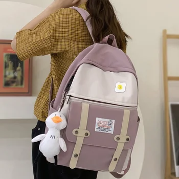 DCIMOR Belt buckle Contrast color Women backpack Korean waterproof nylon female School bag for girls travel backpacks book bag
DCIMOR Belt buckle Contrast color Women backpack Korean waterproof nylon female School bag for girls travel backpacks book bag