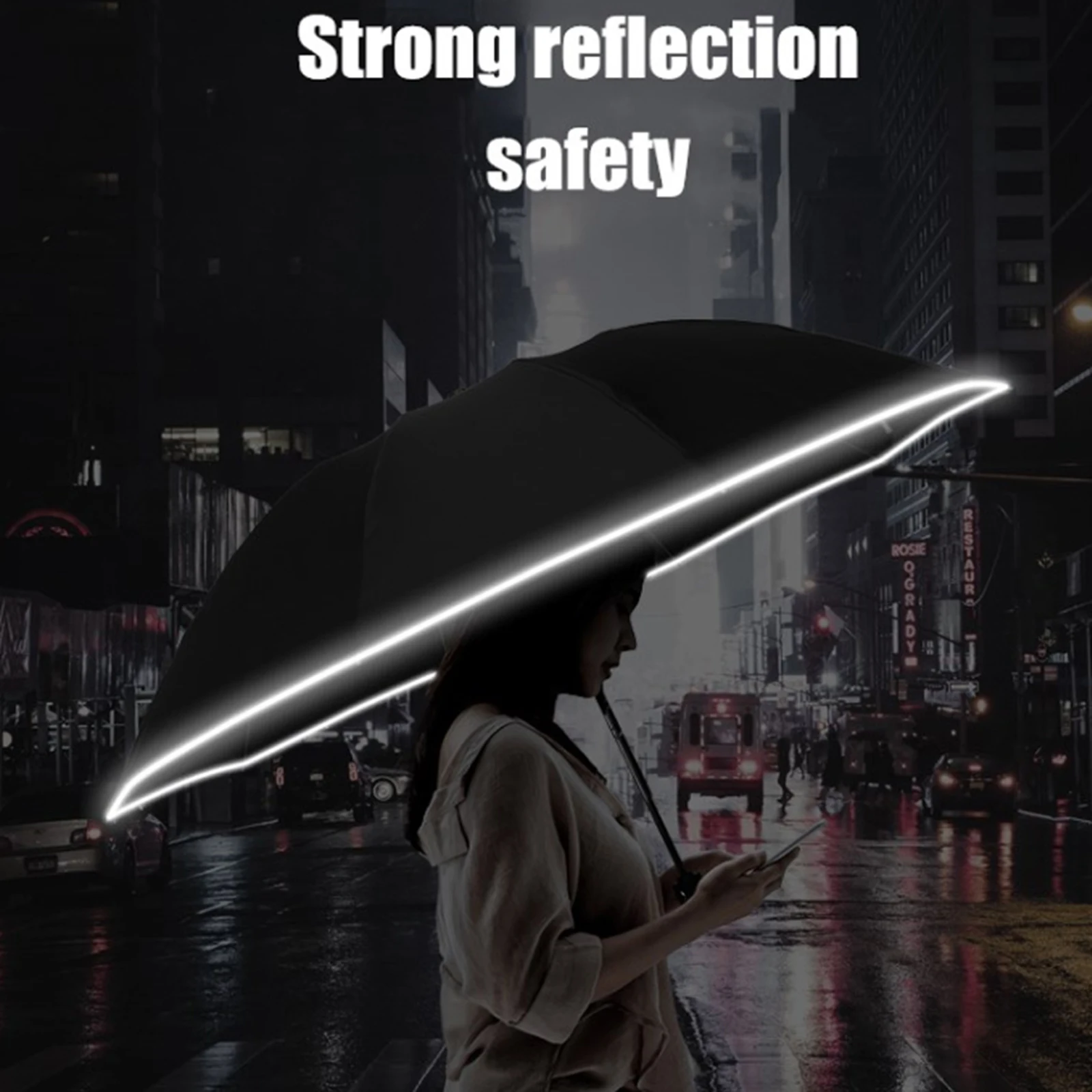 Automatic Umbrella With Reflective Stripe Reverse Led Light Umbrella Three Folding Inverted 10 Ribs Windproof Umbrellas Travel
Automatic Umbrella With Reflective Stripe Reverse Led Light Umbrella Three Folding Inverted 10 Ribs Windproof Umbrellas Travel