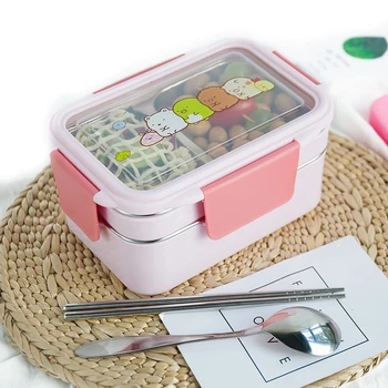 Cartoon Lunch Box Stainless Steel Double Layer Food Container Portable for Kids Kids Picnic School Bento Box
Cartoon Lunch Box Stainless Steel Double Layer Food Container Portable for Kids Kids Picnic School Bento Box