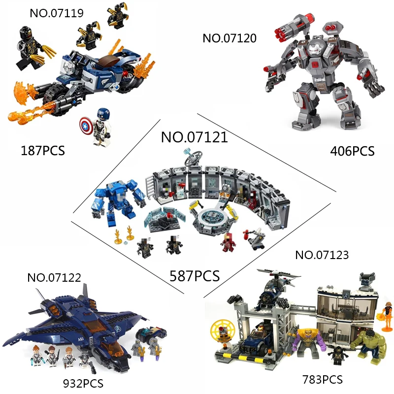 07119 07120 07121 Avengers 4 Endgame Ultimate Quinjet Set Compatible with legoing76130 76129 76126 76131Building Block Brick Toy
07119 07120 07121 Avengers 4 Endgame Ultimate Quinjet Set Compatible with legoing76130 76129 76126 76131Building Block Brick Toy