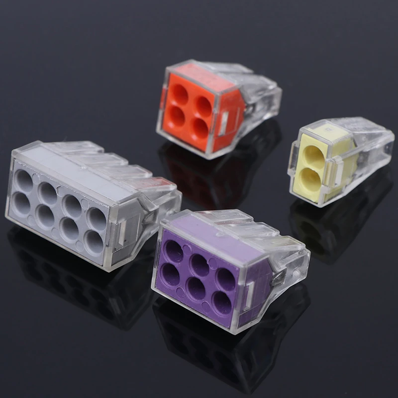 5pcs PCT-102/104/106/108Universal Compact Wire Wiring Connector 2-8pin Conductor Terminal Block With Lever 0.75-2.5mm2
5pcs PCT-102/104/106/108Universal Compact Wire Wiring Connector 2-8pin Conductor Terminal Block With Lever 0.75-2.5mm2