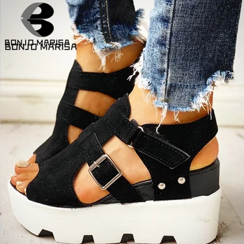 BONJOMARISA INS Hot Sale Elegant High Platform Sandals Women 2020 Summer Fashion High Heels Ladies Wedges Shoes Woman
BONJOMARISA INS Hot Sale Elegant High Platform Sandals Women 2020 Summer Fashion High Heels Ladies Wedges Shoes Woman