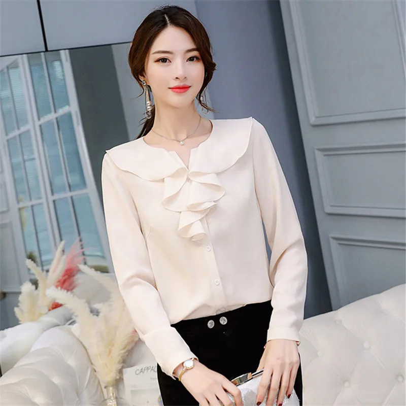 Hodisytian 2020 Summer Fashion Women Chiffon Blouse Shirts Slim Fit Ruffles Solid Color Female Stylish Tops Blusas Mujer
Hodisytian 2020 Summer Fashion Women Chiffon Blouse Shirts Slim Fit Ruffles Solid Color Female Stylish Tops Blusas Mujer