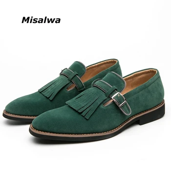 Misalwa Size 38-48 Buckle Strap Men Formal Shoes Suede Slip on Man Flats Green Luxury Oxfords Bangs Tassel Party Ceremony Shoes
Misalwa Size 38-48 Buckle Strap Men Formal Shoes Suede Slip on Man Flats Green Luxury Oxfords Bangs Tassel Party Ceremony Shoes
