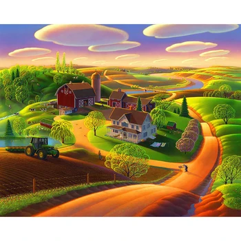 DIY Painting By Numbers Spring on the Farm Kit Oil Picture By Numbers Landscape Wall Art Painting on Canvas Home Decoration
DIY Painting By Numbers Spring on the Farm Kit Oil Picture By Numbers Landscape Wall Art Painting on Canvas Home Decoration
