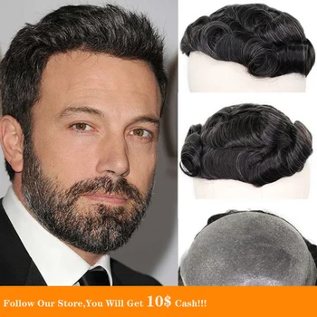 BYMC Black Mens Toupee 6 Inch Mixed 40% White Human Hair Natural Hairline PU Replacement System With Clipscorta pelo hombre
BYMC Black Mens Toupee 6 Inch Mixed 40% White Human Hair Natural Hairline PU Replacement System With Clipscorta pelo hombre