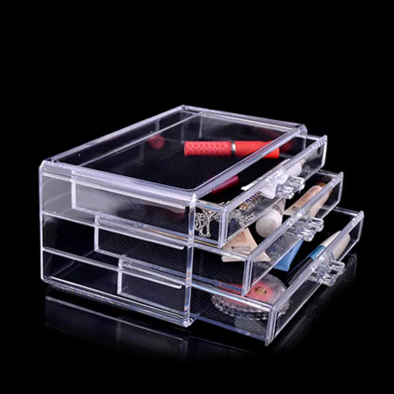 Transparent plastic large threelayer 3 drawer Jewelry Cosmetic Makeup Organizer sort out storage Desktop Sundry Practical Case
Transparent plastic large threelayer 3 drawer Jewelry Cosmetic Makeup Organizer sort out storage Desktop Sundry Practical Case