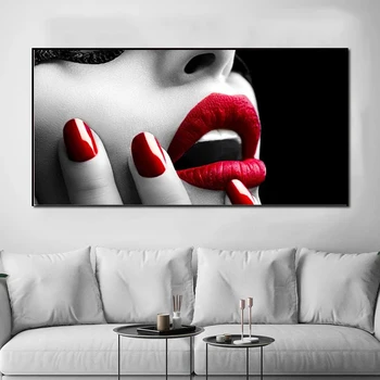 Modern Sexy Women Red Lips and Nails Canvas Painting Posters and Prints Cuadros Wall Art Picture for Living Room Home Decoration
Modern Sexy Women Red Lips and Nails Canvas Painting Posters and Prints Cuadros Wall Art Picture for Living Room Home Decoration