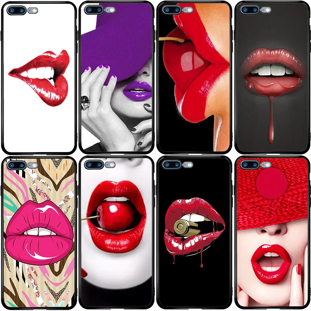 Чехол для iPhone 5 5s SE 2020 6 6S 7 8 XS XR 11 12 Oneplus 3 5T 6T 7T Pro Max Plus розовый сексуальный макияж