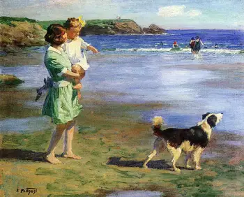 4 Hand Painted Beach Art Edward Henry Potthast by Collage Teachers - mother girl with dog - Seaside Oil Painting on Canvas Decor
4 Hand Painted Beach Art Edward Henry Potthast by Collage Teachers - mother girl with dog - Seaside Oil Painting on Canvas Decor