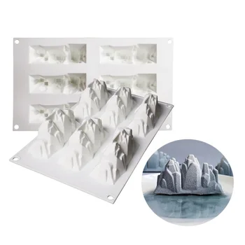 6 Cavity Iceberg Shape Silicone mold 3D Cake Mousse Chocolate Mold Dessert Tools Decorating Jewelry Making Candy Kitchen Gadget
6 Cavity Iceberg Shape Silicone mold 3D Cake Mousse Chocolate Mold Dessert Tools Decorating Jewelry Making Candy Kitchen Gadget