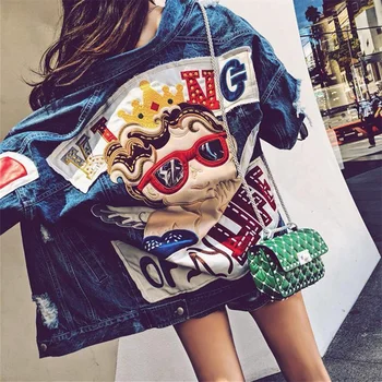 2020 Spring And Autumn New Fashion Denim Jacket Women's Embroidered Loose Large Size Medium And Long Clothes Female Jackets
2020 Spring And Autumn New Fashion Denim Jacket Women's Embroidered Loose Large Size Medium And Long Clothes Female Jackets