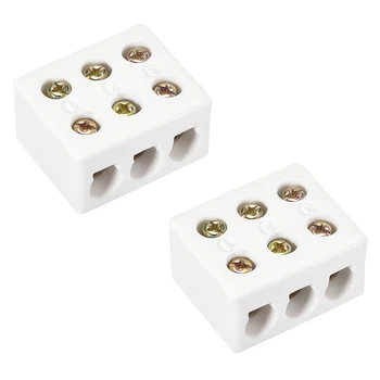 uxcell 2 Pcs 3 Way Ceramics Terminal Blocks High Temp Porcelain Connectors 36x30x20mm for Electrical Wire Cable
uxcell 2 Pcs 3 Way Ceramics Terminal Blocks High Temp Porcelain Connectors 36x30x20mm for Electrical Wire Cable