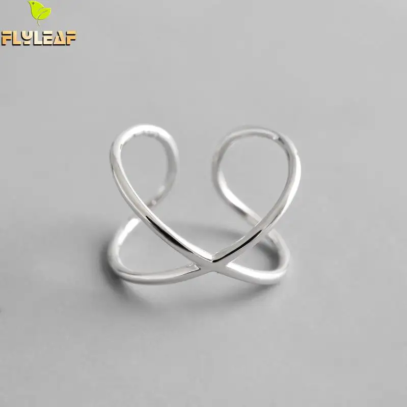 925 Sterling Silver Intersecting Lines Open Rings For Women Simple Student Girl Fine Jewelry Flyleaf
925 Sterling Silver Intersecting Lines Open Rings For Women Simple Student Girl Fine Jewelry Flyleaf